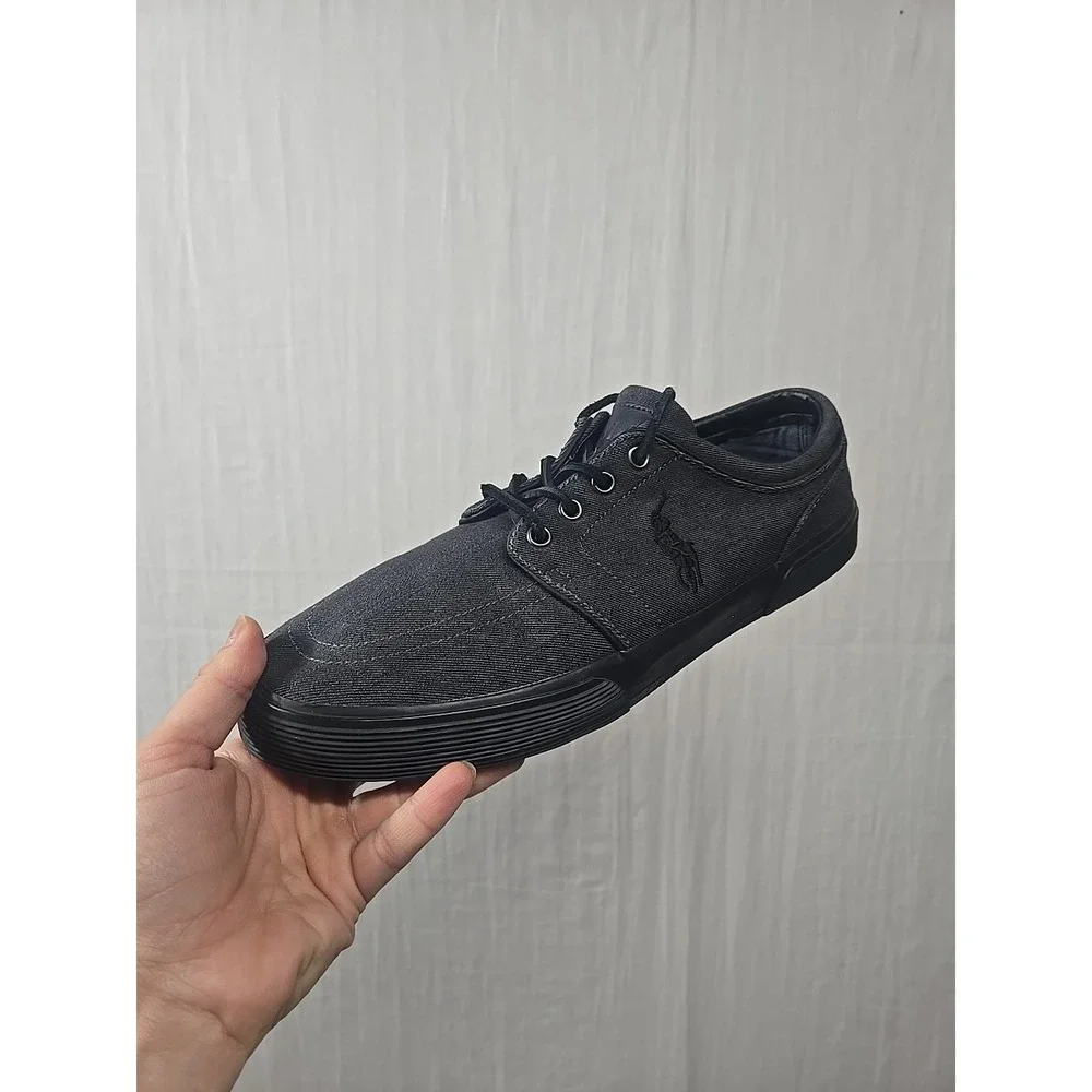 Polo Ralph Lauren Faxon Low Sneakers‎ MENS 10D Denim Canvas Low Top Boat Shoes
